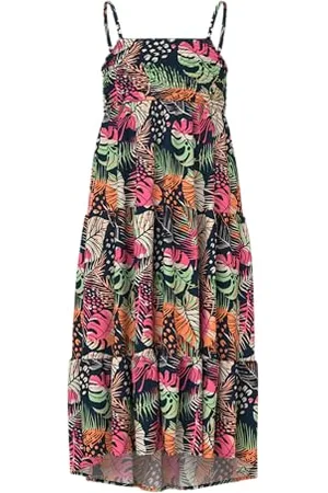 NAME IT Dziewczęca sukienka maxi z paskiem Nkfvinaya, granatowy blezer, 146