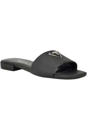 Guess Damskie oswojone płaskie sandały, czarne, 38 EU, , 38 EU