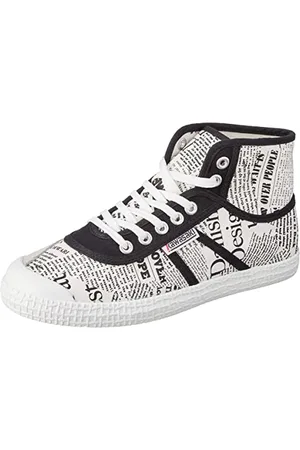 Kawasaki Unisex News Papierowe Płótno Buty Moda, 1002 Białe, 3 UK