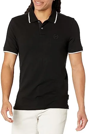 Armani Exchange Męska koszulka polo z podwójnym paskiem, , XL
