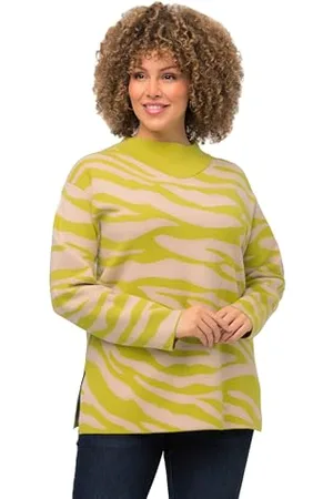 Ulla Popken Damski sweter ze wzorem zebry, , 54/56 Duże rozmiary