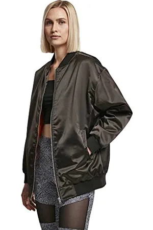 Urban classics Damska kurtka oversized satynowa bomber, , L