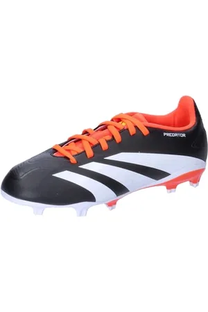 adidas Uniseks - dzieci Predator League Firm Ground Football Boots, Core Black/Cloud White/Solar Red, 38 EU