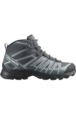 Salomon X Pioneer Mid Gore-Tex damskie buty trekkingowe, w każdych warunkach pogodowych, bezpieczne trzymanie stopy, stabilne i amortyzujące, Ebony Stormy Weather Winetasting, 37 1/3 EU