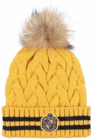 Harry Potter Pom-Pom czapka dzianinowa Hufflepuff żółta, , jeden rozmiar