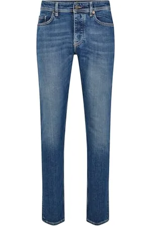 HUGO BOSS Męskie dżinsy Taber BC-C Blue Tapered-Fit z komfortowego stretchu dżinsu, Średni 428, 34W / 30L