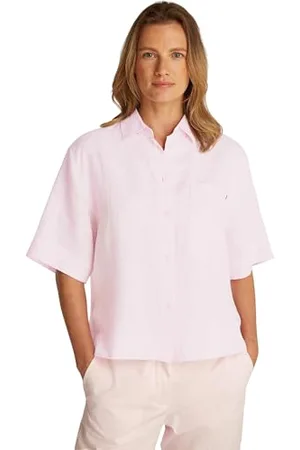 Tommy Hilfiger Damska koszulka ESS Linen Relaxed S/S WW0WWW44720, , 38