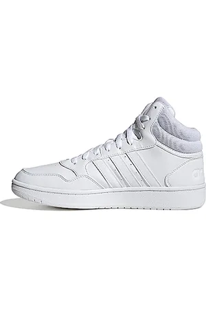 adidas Hoops 3.0 Mid Lifestyle Basketball Classic Vintage Shoes Buty Mężczyźni, Cloud White/Cloud White/Cloud White, 36 EU