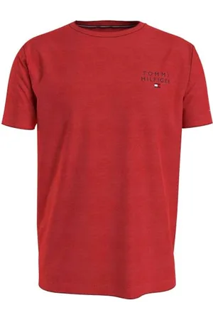 Tommy Hilfiger Męska koszulka Cn Ss Logo Fierce Red S, , S
