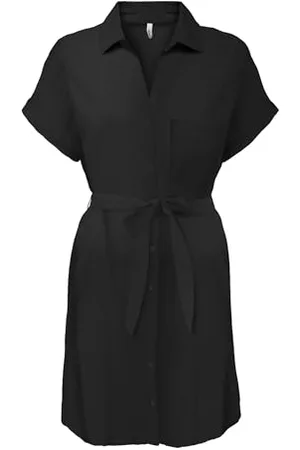 ONLY Onljakiri Linen S/S Shirt Dress Ptm, , S