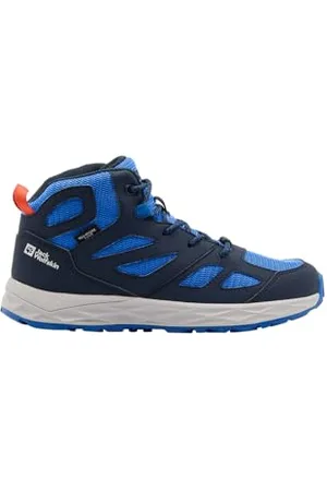 Jack Wolfskin Dziecięce Woodland 2 Texapore Mid K Buty do chodzenia, Nocny niebieski, 27 EU