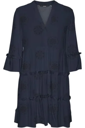 VERO MODA Vmeasy Joy 3/4 Short Dress WVN Ga, , M