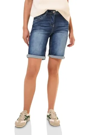 CECIL Style NOS Scarlett Shorts Midblue Mid Blue Used Wash 27, , 27