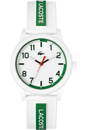 Lacoste Unisex Analogowy zegarek kwarcowy z białym silikonowym paskiem - 2020140, biały, pasek
