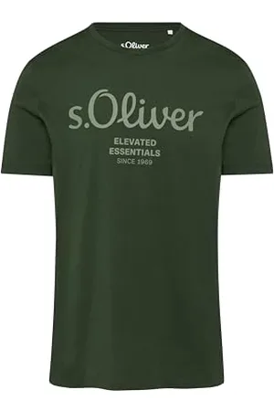 QS by s.Oliver Męski T-shirt z nadrukiem logo, , S
