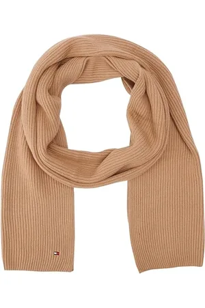 Tommy Hilfiger Damski szalik ESSENTIAL FLAGA AW0AW16640 średni szalik, beżowy (wielbłąd), jeden rozmiar, , rozmiar uniwersalny
