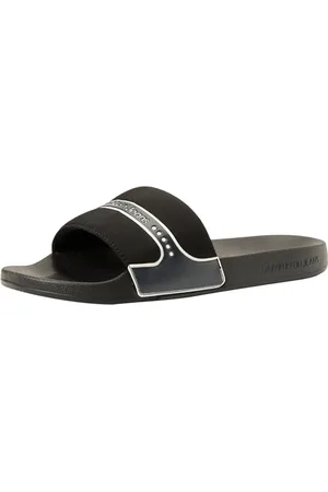 Calvin Klein Jeans Męskie wsuwane neoprenowe SNAP, czarne/jasne białe, 10 UK, , 42.5 EU