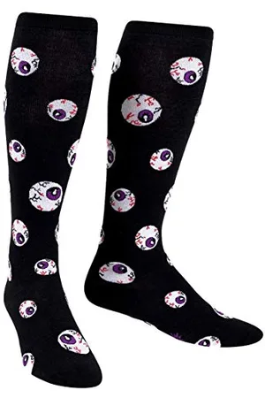 Sock It To Me Unisex Wide Calf Glow In The Dark Eyeball Socks