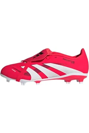 adidas Uniseks - dzieci PREDATOR LEAGUE FOLD-OVER TONGUE Firm Ground Football boots Kids, Lucid Red/Cloud White/Core Black, 36 EU