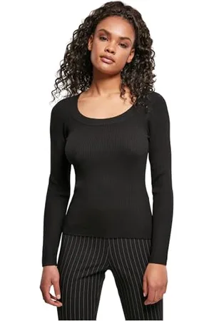 Urban classics Damska bluza z szerokim dekoltem, , XS