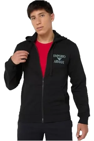 Emporio Armani Męska bluza zapinana na zamek Iconic Terry, , M
