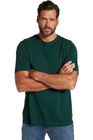JP 1880 Męski duży rozmiar, duże rozmiary, męska odzież męska, L-8XL, t-shirt, basic, okrągły dekolt, bawełna czesana, do 8XL 702558, , XXL