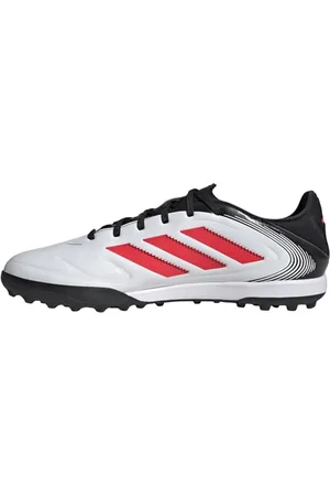 adidas Uniseks COPA PURE III LEAGUE Turf Football boots, Cloud White/Lucid Red/Core Black, 48 EU