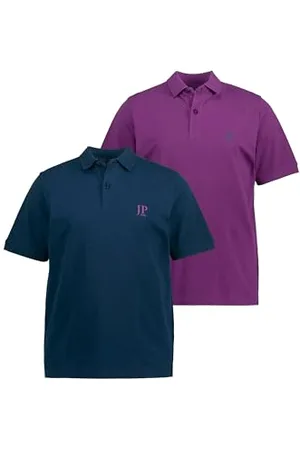 JP 1880 Męska koszulka polo Piquee 1/2, dwupak t-shirt, ciemny szarobrązowy (taupe), 3XL, , 3XL