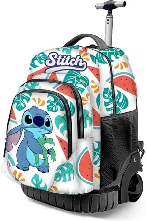 Disney Lilo and Stitch Frog-FAN GTS plecak na kółkach, wielokolorowy, 32 x 47 cm, pojemność 30 l, , Jeden rozmiar, Plecak na kółkach FAN GTS