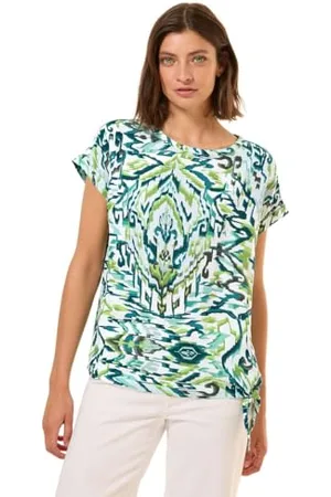 CECIL Linen_LI/CV_Printed Knot Blouse L, , L