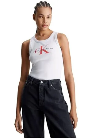 Calvin Klein Jeans Damskie podkoszulki Archival Monologo Rib, , M