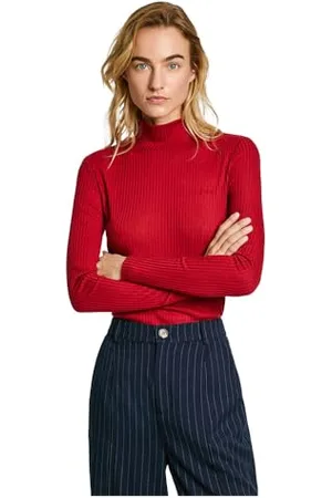 Pepe Jeans Damska koszulka flory, czerwona, L, , L