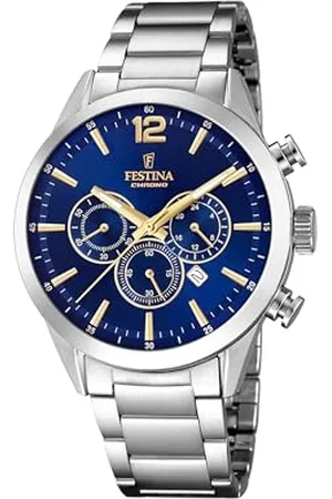 Festina Męski zegarek kwarcowy z chronografem z bransoletką ze stali nierdzewnej F20343/2, , misura unica, bransoletka