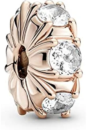 PANDORA Lange Krappen Funkelndes Clip-Charm in 14 Karat rosévergoldeter Metalllegierung mit Zirkonia, 780046C01