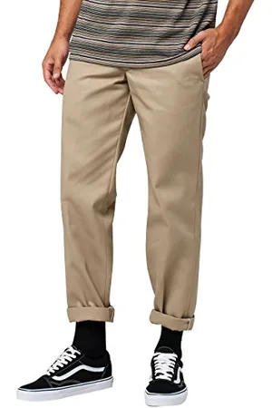Dickies Męskie spodnie do pracy, dopasowane, o prostej nogawce, Khaki, 40W x 30L