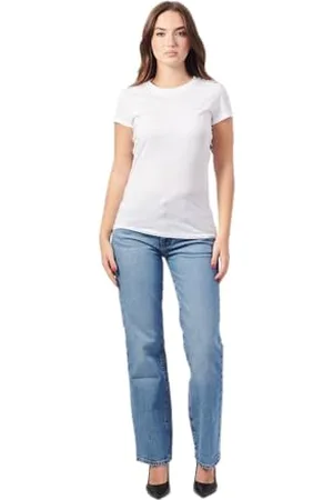 Armani Exchange Damska koszulka Pima Cotton, Slim Fit, okrągły dekolt, , S