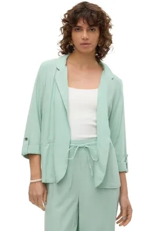 VERO MODA Damska marynarka na co dzień z rękawami 3/4, lekki garnitur, elegancka kurtka robocza, , M