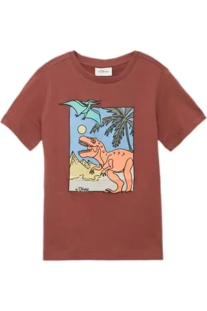 QS by s.Oliver T-shirt z bawełny z nadrukiem z przodu, , 140