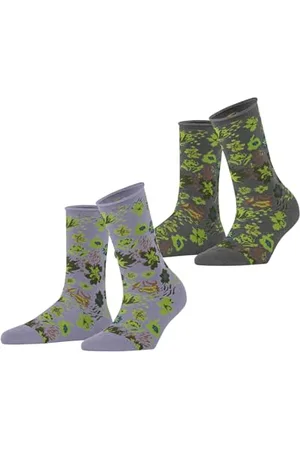 ESPRIT Kobiety Skarpety Primrose 2-Pack W SO bawełna z wzorem 2 Pak, , 39-42