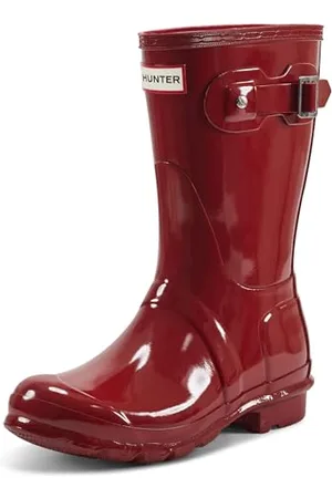 Hunter Damskie oryginalne kalosze Short Gloss, czerwony - Czerwony militarny czerwony - 40/41 EU