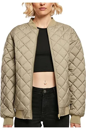 Urban classics Damska kurtka oversized Diamond Quilted Bomberka, kurtka dla kobiet, dostępna w wielu kolorach, rozmiary XS - 5XL, , XL