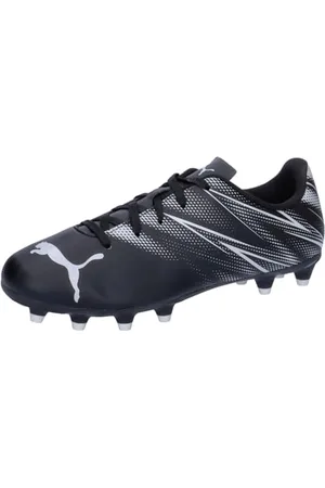 PUMA Unisex Attacanto Fg/Ag Jr buty piłkarskie dla dzieci, Czarna srebrna mgiełka, 36 EU