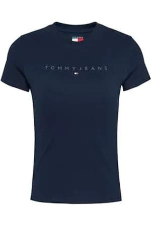 Tommy Hilfiger Damska koszulka Tjw Slim Tonal Linear Ext Dw0dw20315 S/S T-Shirt, niebieska (Dark Night Navy), S UK, , S