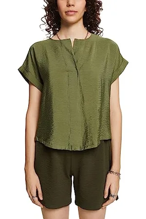 ESPRIT Bluzka damska, 345/Light Khaki, L