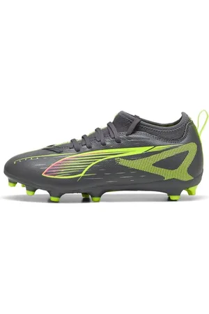 PUMA Ultra 5 Match FG JR buty piłkarskie, matowe, postarzane, srebrno-żółte, postarzane srebro, 40 EU, Matowy postarzany srebrny żółty alert postarzane srebro, 30 EU