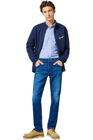 Wrangler GREENSBORO Dżins Mężczyźni, Niebieski dżem, 46W / 34L