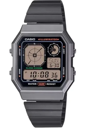 Casio Cyfrowy zegarek kwarcowy unisex z paskiem ze stali nierdzewnej A130WEGG-1AEF, , pasek