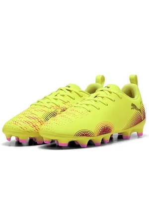 PUMA Future 8 Play FG/AG JR buty piłkarskie, żółty alert czarno-uderzony słońcem, 4,5 UK, Żółty alert czarne słońce uderzony, 4.5 UK