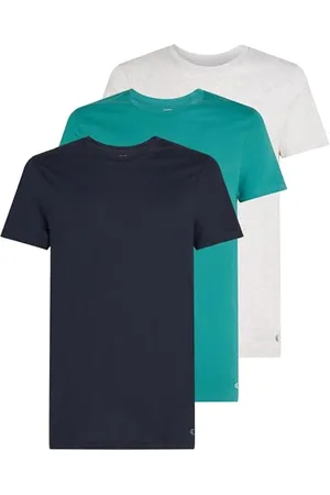 Calvin Klein Męska koszulka S/S CREW NECK 3PK LV00NB4051 S/S, Multi (Shureline, Snow HTHR, LIVELY TEAL), M, , M