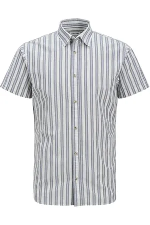 JACK & JONES Jjjoshua Oxford Stripe Shirt S/S Pls, , 6XL
